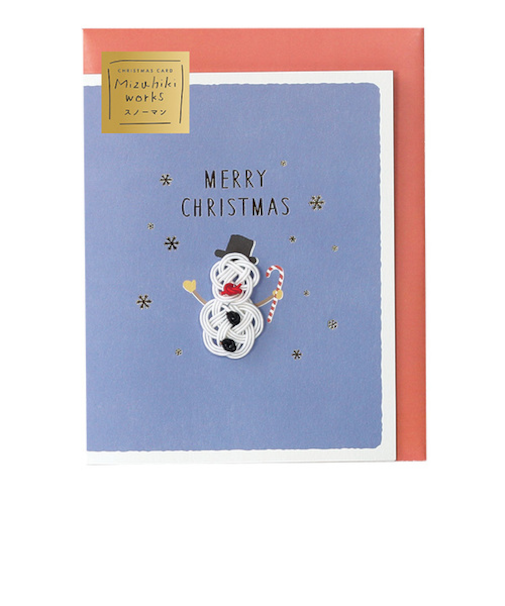 【クリスマス】　ラボクリップ（LABCLIP）　水引ワークス／クリスマスカード　MWCC-SN　スノーマン
