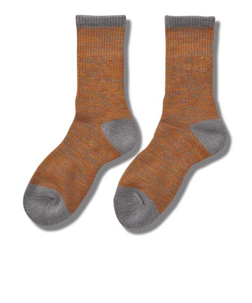 光電子　FREEKNOT　ジッとしていても温かい　レイヤーテック　ミドルソックス　先丸　Y5140－23－16　オレンジ