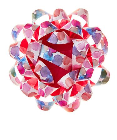 ホールマーク（Hallmark）　輸入ギフトリボン　ループ　199RSB1261　832230　水彩ピンクドット