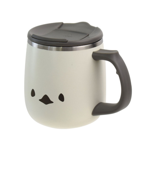 サブヒロモリ　ムームー　ステンレスサーモマグカップ　400mL　しらたまえなが　アイボリー