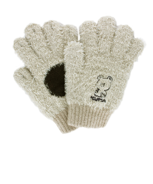 ユビデル　クマ肉球手袋　4121YB233　ベージュ