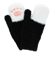 ユビデル　ツートン肉球ミトン　3121YB410　ブラック