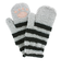 ユビデル　ボーダー肉球ミトン　3121YB411　グレー