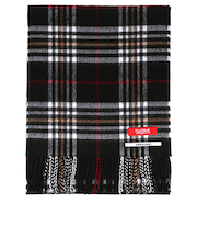 ヘルスニットプロダクト(Healthknit Product) マフラー タータンチェックブラック