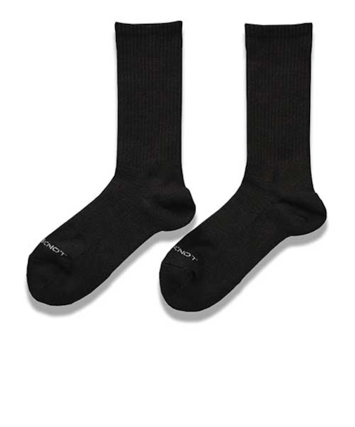 SOLFIBER　FREEKNOT　ジッとしていても温かい　レイヤーテック　ミドルソックス　先丸　Y5145－26－90　ブラック