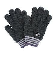 ユビデル ハリネズミ刺繍手袋 4121YB236 チャコール