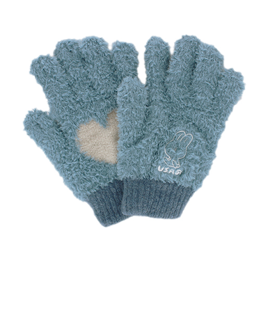 【お買い得】　ユビデル　ウサギ肉球手袋　4121YB232　ブルー