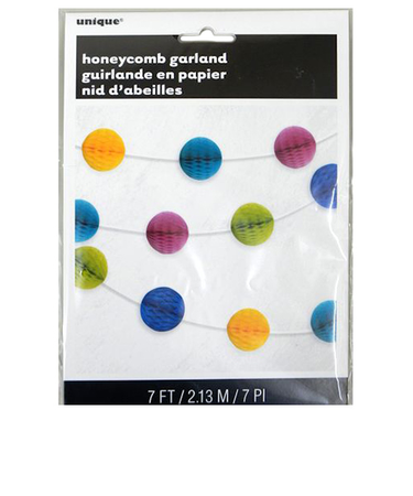 ユニーク　ハニカムボールガーランド　マルチカラー　U49612