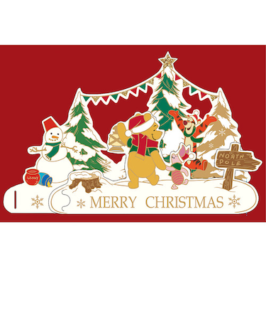 【クリスマス】　アートプリントジャパン　ディズニースタンディングカード　プーさん