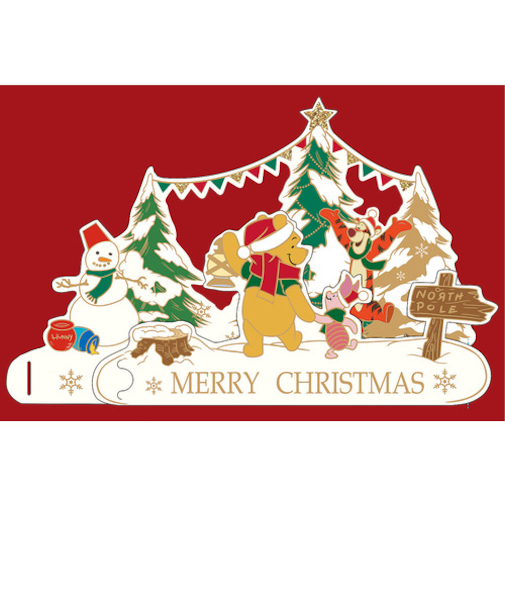 【クリスマス】　アートプリントジャパン　ディズニースタンディングカード　プーさん