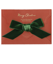 【クリスマス】 アートプリントジャパン リボン封筒ミニ レッド