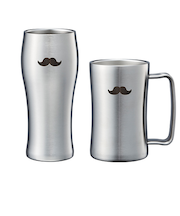 【お買い得】　ドウシシャ　ヒゲシリーズ　ヒゲタンブラー＆ジョッキ福袋　シルバー