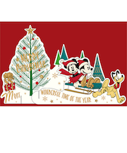 【クリスマス】　アートプリントジャパン　ディズニースタンディングカード　ミッキー＆ミニー