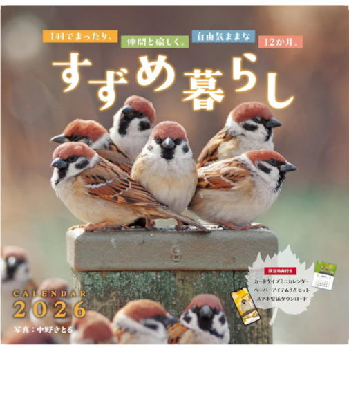 【2026年版・壁掛】　インプレス　すずめ暮らし　6400