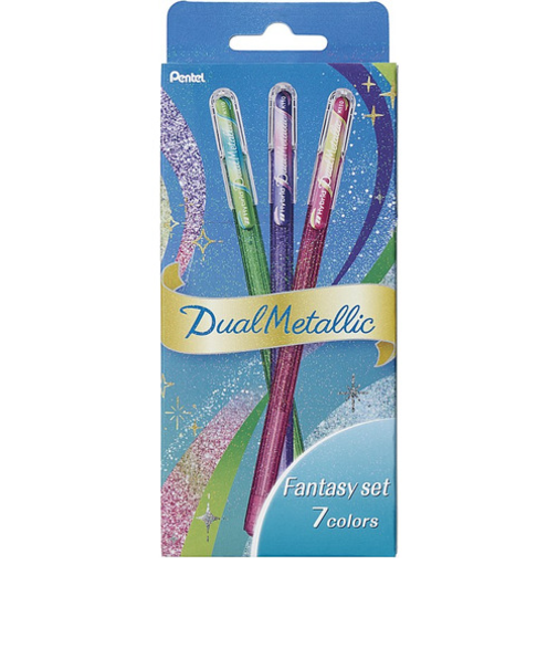 ぺんてる（Pentel）　デュアルメタリック　1.0mm　K110-D7STB　ファンタジー7色セット