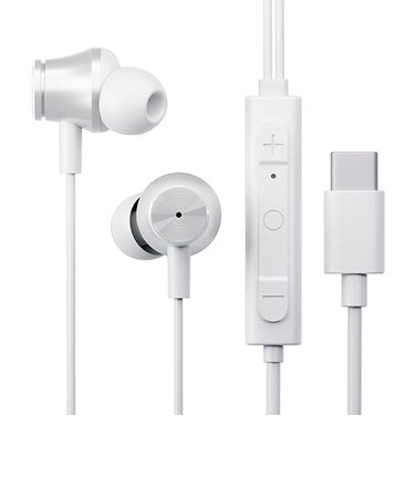 ピージーエー（PGA）　アクティブノイズキャセリング搭載　USB　Type-Cコネクタ　ステレオイヤホン　ホワイト