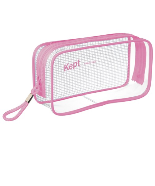 ケプト（Kept）　クリアペンポーチ　KPF9026P　リボンピンク