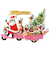 【クリスマス】　オットー・トレーディング　クリスマス3Dカード　サンタクロースオンモーターバイク