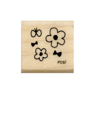 こどものかお　アイラブスタンプ　1630－016　小花と蝶