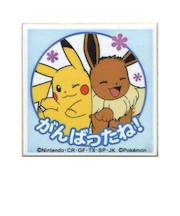 こどものかお ポケモンティーチャー 2873-008 ピカチュウとイーブイ/がんばったね