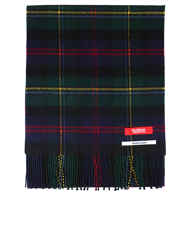 ヘルスニットプロダクト（Healthknit　Product）　マフラー　ブラックウォッチグリーン