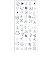 オクヤマ 和紙風シール JP054 雪の結晶