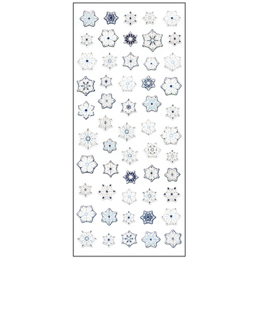 オクヤマ　和紙風シール　JP054　雪の結晶