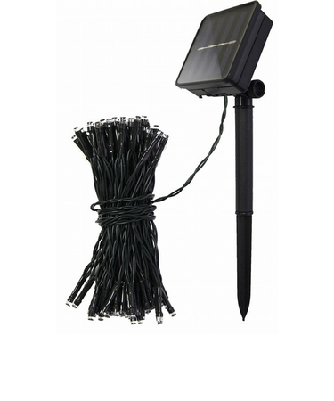 【クリスマス】　LED　ソーラーライト　100球　グリーンコード　SVR100MIX　ミックス色