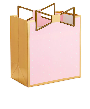 ホールマーク（Hallmark）　輸入　シグニチャー　ギフトバッグ　Mサイズ　699EGB7372　832476　ピンク　リボン