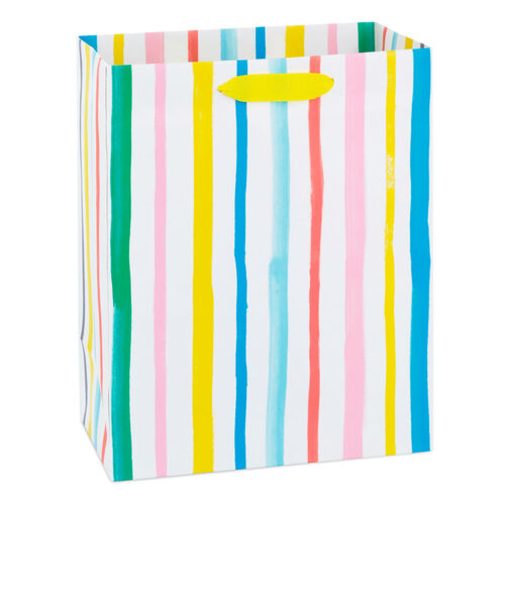 ホールマーク（Hallmark）　輸入　ギフトバッグ　Mサイズ　299EGB7316　832322　レインボーストライプ