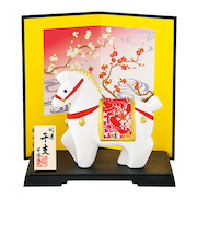 【正月用品】 昭峰 開運金彩ちりめん福午(大) 158