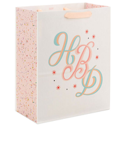 ホールマーク（Hallmark）　輸入　ギフトバッグ　Lサイズ　499EGB7468　832216　パステルピンク　HBD