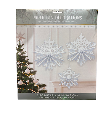 アムスキャン　ペーパースノーフレークデコキット　290956　3個入