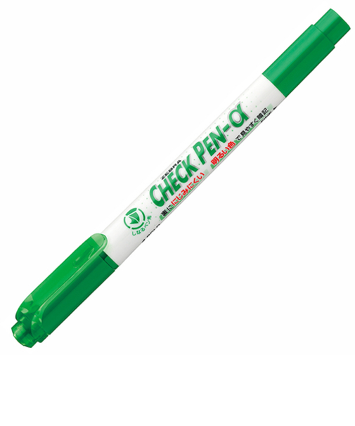 ゼブラ（ZEBRA）　チェックペンα　グリーン