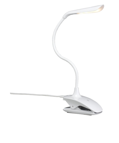 ヤザワ（YAZAWA）　調光式フレキシブルクリップライト　電球色　CFL05L02WH　ホワイト