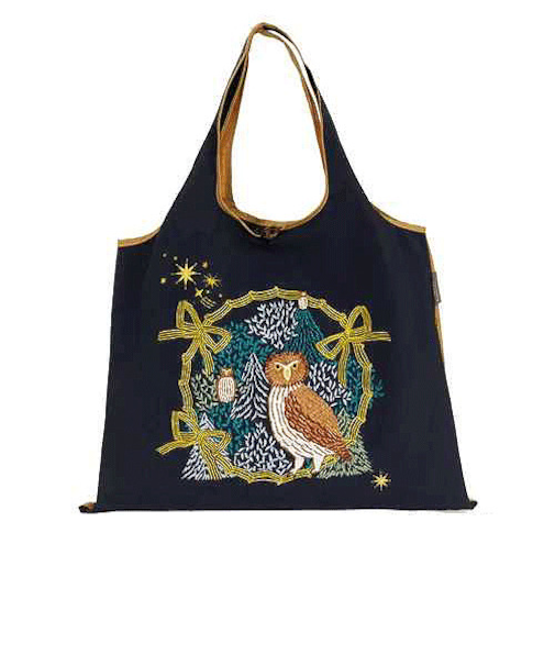 プレーリードッグ（PRAIRIEDOG）　刺繍トートバッグ　DJS－007　フクロウの森