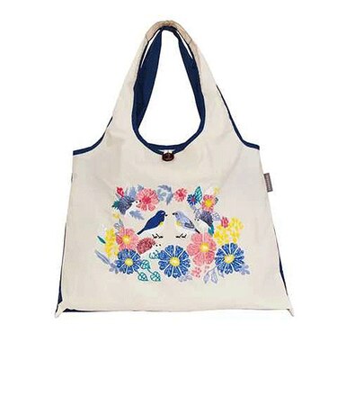 プレーリードッグ（PRAIRIEDOG）　刺繍トートバッグ　DJS－009　小鳥とハリネズミ