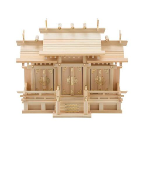 神棚の里　屋根違い三社　本金具　小