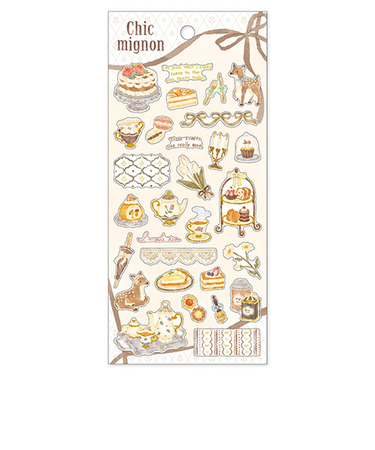 マインドウェイブ　シックミニョンステッカー　82530　ティーパーティー