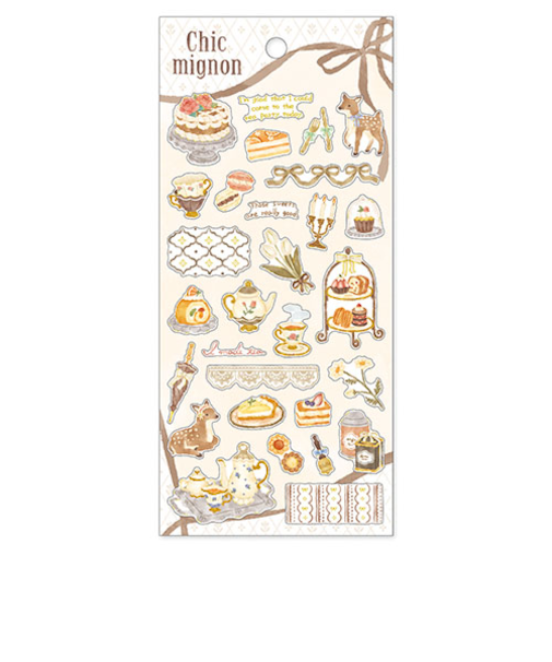 マインドウェイブ　シックミニョンステッカー　82530　ティーパーティー