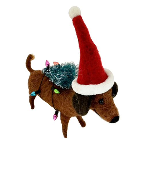 【クリスマス】　アートプリントジャパン　フェルト　ダックスフンド