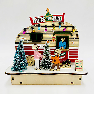 【クリスマス】　アートプリントジャパン　ウッドデコレーション　キャビン