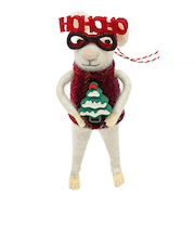 【クリスマス】　アートプリントジャパン　フェルト　マウス　グラスHOHO