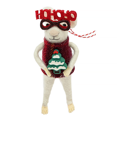 【クリスマス】　アートプリントジャパン　フェルト　マウス　グラスHOHO