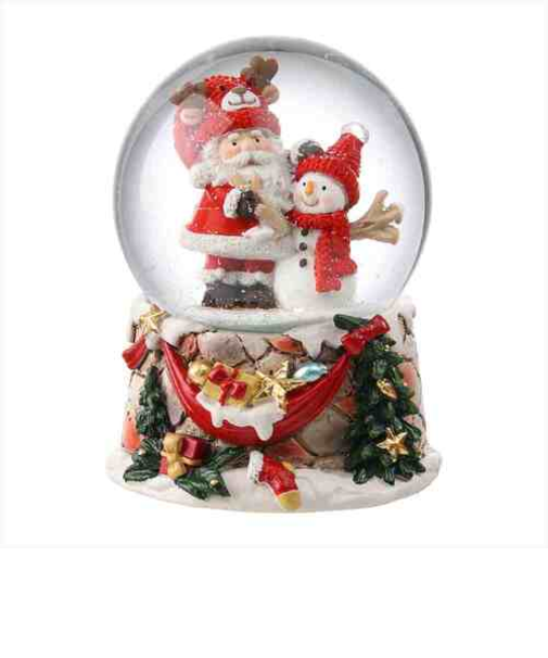 【クリスマス】　マークス（MARK’S）　スノードーム・M　サンタ・スノーマン