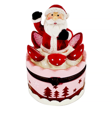 【クリスマス】　アートプリントジャパン　ヒンジボック　ケーキサンタ