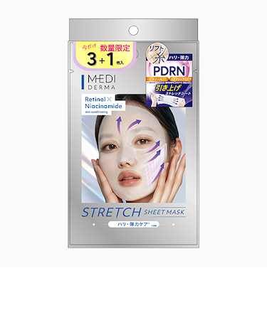 ジュネフォース　メディダーマ（MEDI　DERMA）　ストレッチシートマスク　3枚＋1枚