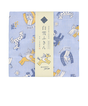 白雪　白雪友禅ふきん　Fortune　Hose　ブルー　【数量限定】
