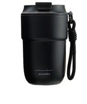 淹れたて続くセラミック加工　ステンレスフタ付きタンブラー　ノサンカ　ブラック