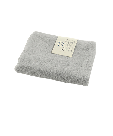 【お買い得】　おうちじかん　フェイスタオル　シルバーグレー